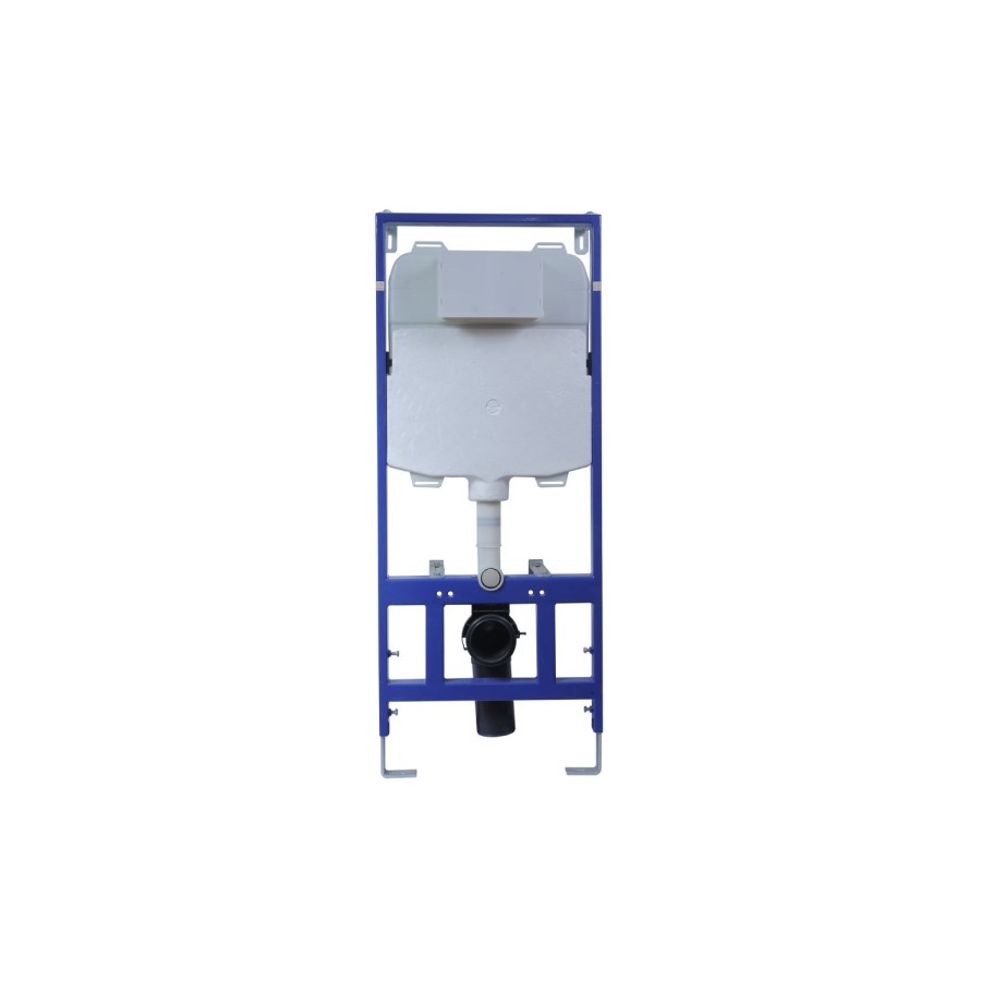 Wall Hung Rimless Toilet with Soft Close Seat Cistern Frame and Black Flush - Santiago