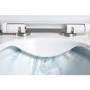 Grade A1 - Wall Hung Rimless Toilet with Soft Close Seat Frame Cistern and Chrome Flush - Santiago