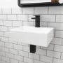 Cloakroom Suite with Basin, Wall Hung Rimless Toilet & Soft Close Seat