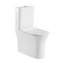 ONLY OPENED - Close Coupled Rimless Comfort Height Toilet with Soft Close Slim Seat - Indiana