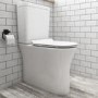 Grade A1- Close Coupled Rimless Comfort Height Toilet with Soft Close Slim Seat - Indiana