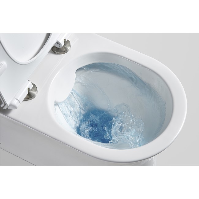 Close Coupled Rimless Comfort Height Toilet with Soft Close Slim Seat - Indiana