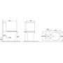 Cloakroom Suite with Left Hand Basin, Comfort Height Toilet & Soft Close Seat