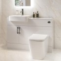 BUN/BeBa_25981/76973 1200mm White Toilet and Sink Unit with Square Toilet - Harper