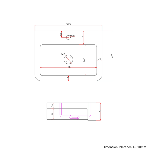 1200mm White Toilet and Sink Unit with Round Toilet - Harper