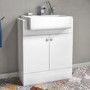 Grade A1 - 670mm White Freestanding Vanity Unit with Basin - Harper