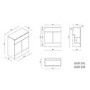 1500mm Grey Toilet and Sink Unit with Storage Unit and Square Toilet - Harper