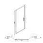 800mm Square Hinged Shower Enclosure with Tray - Juno