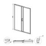 1000 x 900mm Rectangular Silding Shower Enclosure with Tray - Juno