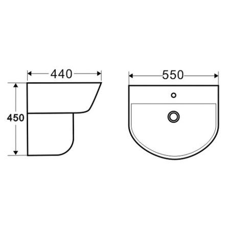 Juno 1000mm Sliding Door Newport Wall Hung and Semi Pedestal Basin Suite