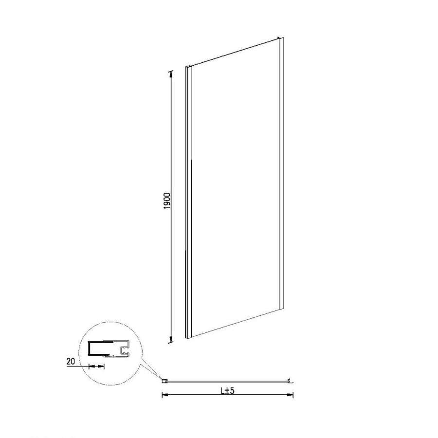 1400 x 900mm Rectangular Sliding Shower Enclosure with Tray - Juno