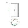 800mm Black Quadrant Shower Enclosure with Premium Shower Tray- Pavo