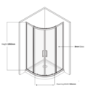 900mm Black Quadrant Shower Enclosure with Shower Tray- Pavo