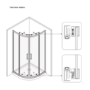 900mm Black Quadrant Shower Enclosure with Shower Tray- Pavo