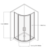 1000mm Quadrant Shower Enclosure - Pavo