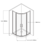 Grade A1 - Black 8mm Glass Quadrant Shower Enclosure 800mm - Pavo