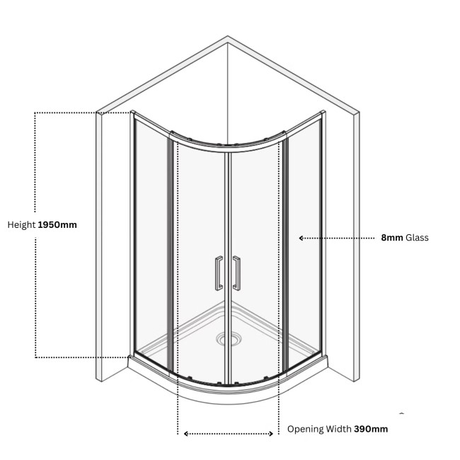 800mm Black Quadrant Shower Enclosure Bathroom Suite with Right Hand Toilet & Sink Unit - Pavo