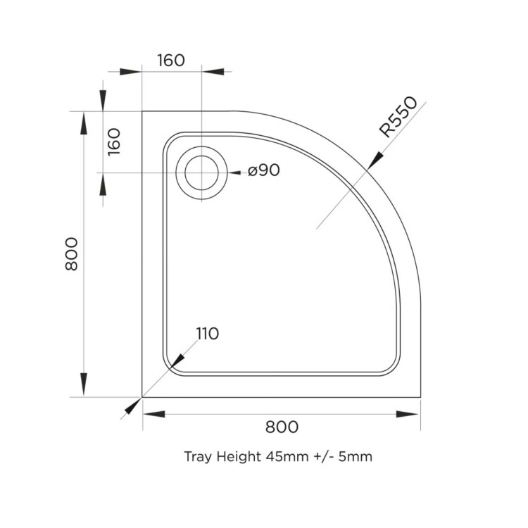 800mm Black Quadrant Shower Enclosure Bathroom Suite with Right Hand Toilet & Sink Unit - Pavo