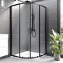 1000mm Black Quadrant Shower Enclosure with Shower Tray- Pavo