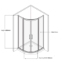 1000mm Black Quadrant Shower Enclosure with Shower Tray- Pavo