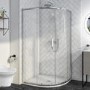 GRADE A1 - Pavo 1000x800mm 8mm Quadrant Shower Enclosure - Chrome 