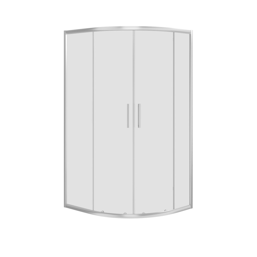 GRADE A1 - Pavo 1000x800mm 8mm Quadrant Shower Enclosure - Chrome 