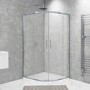 GRADE A1 - Pavo 1000x800mm 8mm Quadrant Shower Enclosure - Chrome 