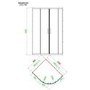 GRADE A1 - Pavo 1000x800mm 8mm Quadrant Shower Enclosure - Chrome 