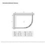 1200x800mm Right Hand Offset Quadrant Shower Enclosure With Shower Tray - Pavo