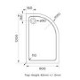 1200x800mm Right Hand Offset Quadrant Shower Enclosure With Shower Tray - Pavo