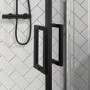 Grade A1 - Black 8mm Glass Offset Quadrant Shower Enclosure 1000x800mm - Pavo