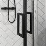 1000x900mm Black Left Hand Offset Quadrant Shower Enclosure With Shower Tray - Pavo