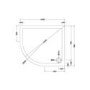 1000x900mm Low Profile Left Hand Offset Quadrant Shower Tray - Purity