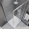 Chrome 8mm Glass Rectangular Sliding Shower Enclosure 1000x700mm - Pavo