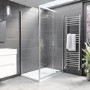 Chrome 8mm Glass Rectangular Sliding Shower Enclosure 1200x900mm - Pavo