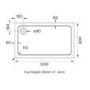 Chrome 8mm Glass Rectangular Sliding Shower Enclosure with Shower Tray 1200x800mm - Pavo