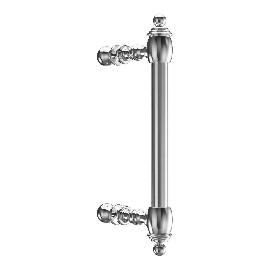 1200mm Chrome Sliding Shower Door 8mm Glass with Traditional Handle - Pavo