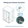 Grade A2 - Chrome 8mm Glass Rectangular Sliding Shower Enclosure 1400x900mm - Pavo