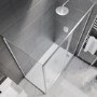 Chrome 8mm Glass Rectangular Sliding Shower Enclosure with Shower Tray 1400x800mm- Pavo