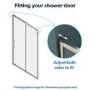 1700mm Sliding Shower Door 8mm Glass - Pavo