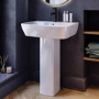 1000 x 800mm Black Rectangular Sliding Door Shower Enclosure Suite with Toilet and Basin - Pavo