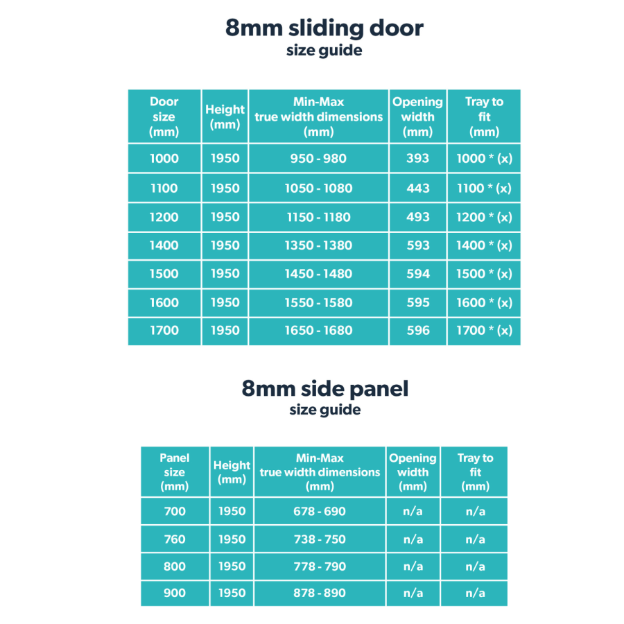 Black 8mm Glass Rectangular Sliding Shower Enclosure 1500x700mm - Pavo