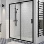 Black 1600 Sliding Shower Door - Pavo