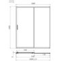Black 1600 Sliding Shower Door - Pavo