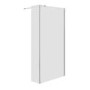 800mm Frameless Wet Room Shower Screen with 300mm Fixed Panel - Corvus