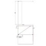Grade A1 - 800mm Frameless Wet Room Shower Screen with Return Panel - Corvus