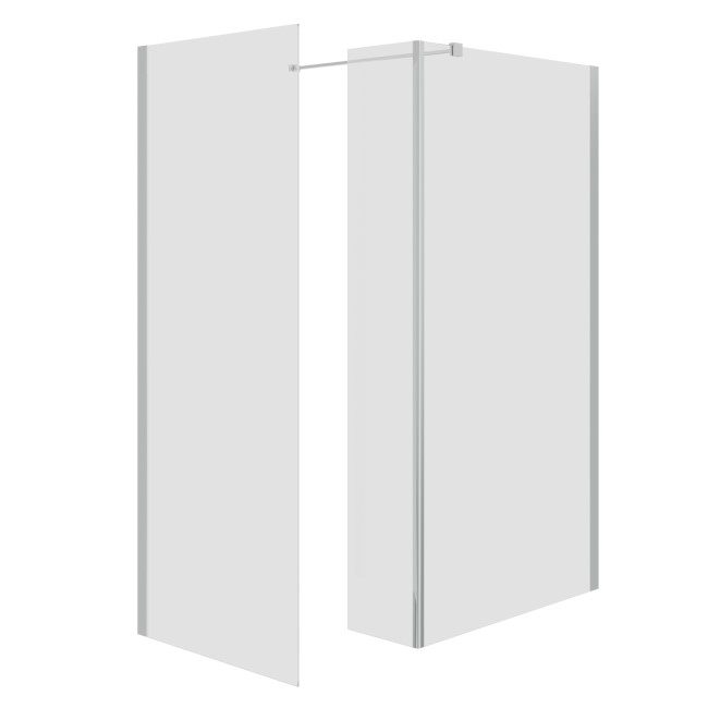 1400x800mm Frameless Walk In Shower Enclosure with 300mm Fixed Panel and Shower Tray - Corvus