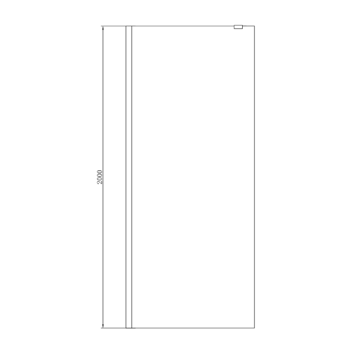 1400x800mm Frameless Wet Room Shower Screen with Shower Tray - Corvus