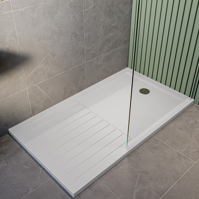 1400 x 800mm Chrome Walk in Shower Enclosure Suite with Ashford Toilet and Basin