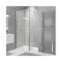 1700x800mm Frameless Walk In Shower Enclosure with Shower Tray - Corvus